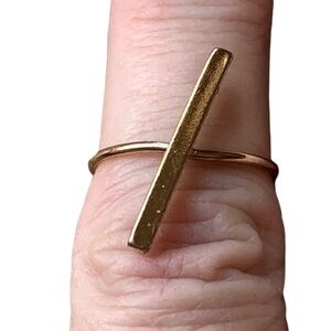 Gold Plated Bar Costume Jewelry Ring Women’s Jewelry Size 6